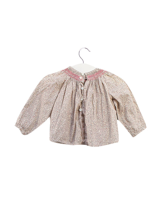A Pink Long Sleeve Tops from Bonpoint in size 3-6M for girl. (Back View)