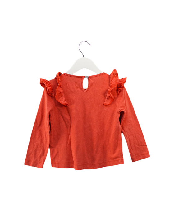 A Pink Long Sleeve Tops from Sunset Limonade in size 4T for girl. (Back View)