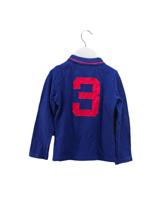 A Blue Long Sleeve Polos from Vicomte A. in size 4T for girl. (Back View)