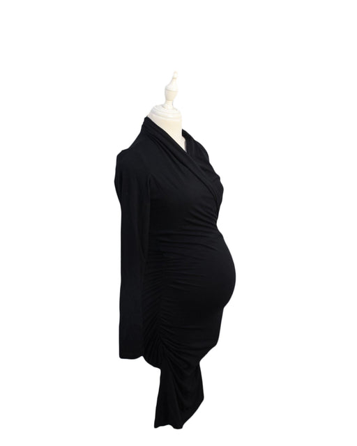 A Black Long Sleeve Dresses from Seraphine in size XS for maternity. (Front View)