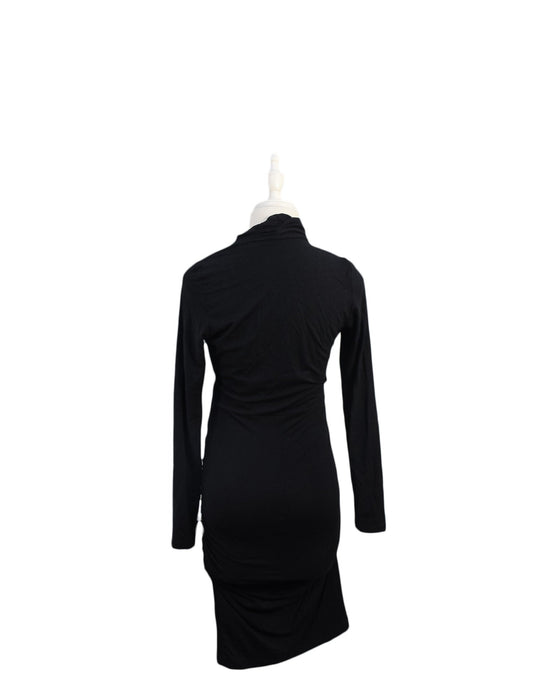 A Black Long Sleeve Dresses from Seraphine in size XS for maternity. (Back View)
