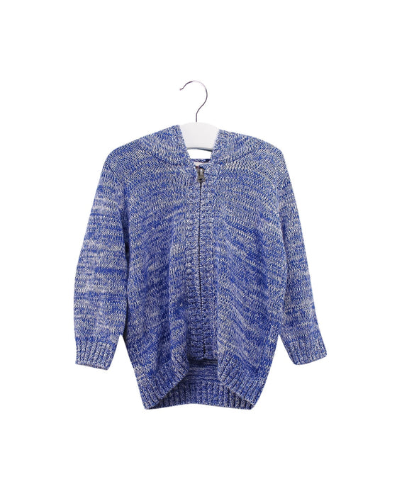 A Blue Zippered Sweatshirts from Seed in size 6-12M for boy. (Front View)