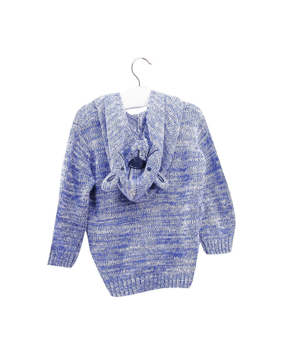 A Blue Zippered Sweatshirts from Seed in size 6-12M for boy. (Back View)