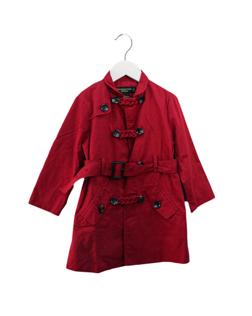A Red Coats from Shanghai Tang in size 2T for girl. (Front View)