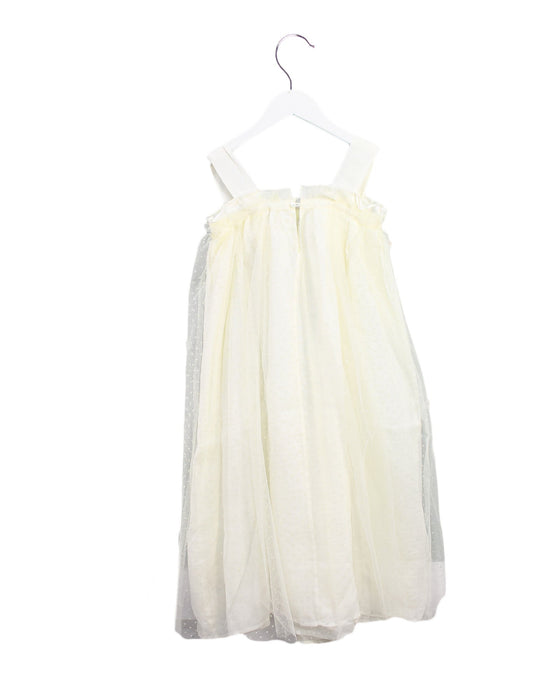 A White Sleeveless Dresses from Bonpoint in size 12Y for girl. (Back View)