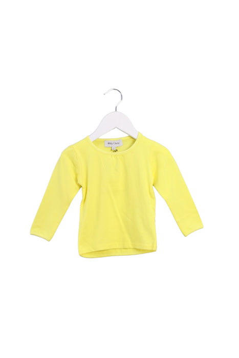 A Yellow Long Sleeve Tops from Hilly Chrisp in size 6-12M for girl. (Front View)