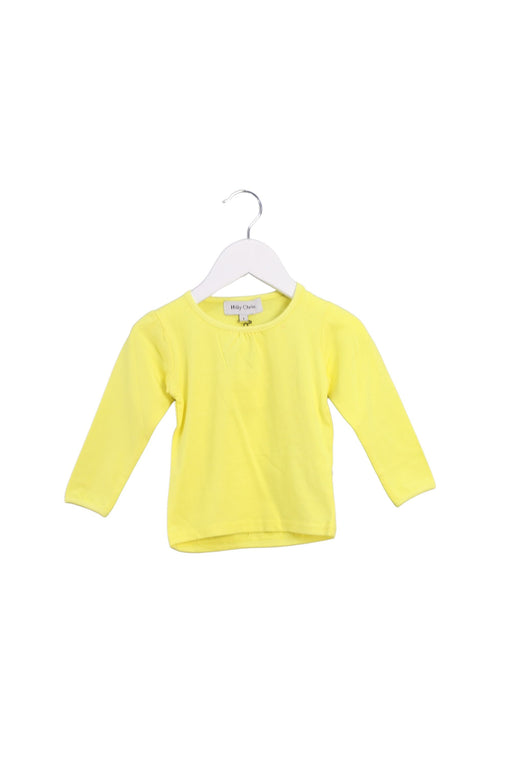 A Yellow Long Sleeve Tops from Hilly Chrisp in size 6-12M for girl. (Front View)