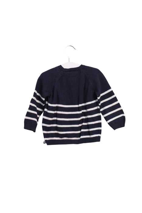 A Navy Knit Sweaters from Petit Bateau in size 6-12M for boy. (Back View)