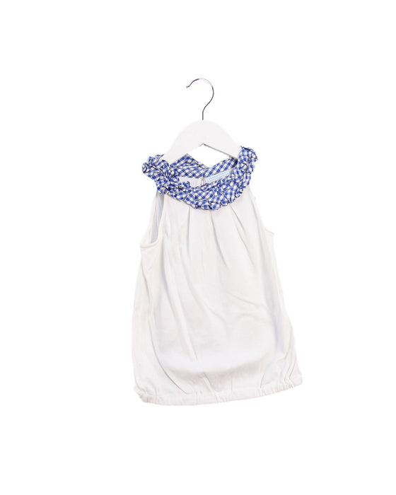 A Ivory Sleeveless Tops from Nicholas & Bears in size 6T for girl. (Front View)