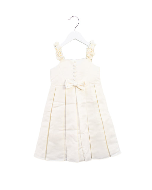 A Ivory Sleeveless Dresses from Nicholas & Bears in size 4T for girl. (Front View)