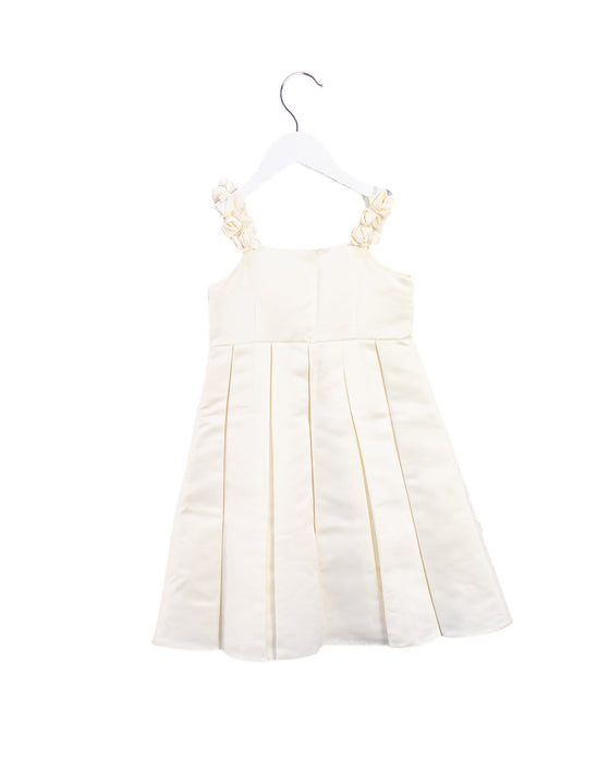 A Ivory Sleeveless Dresses from Nicholas & Bears in size 4T for girl. (Back View)