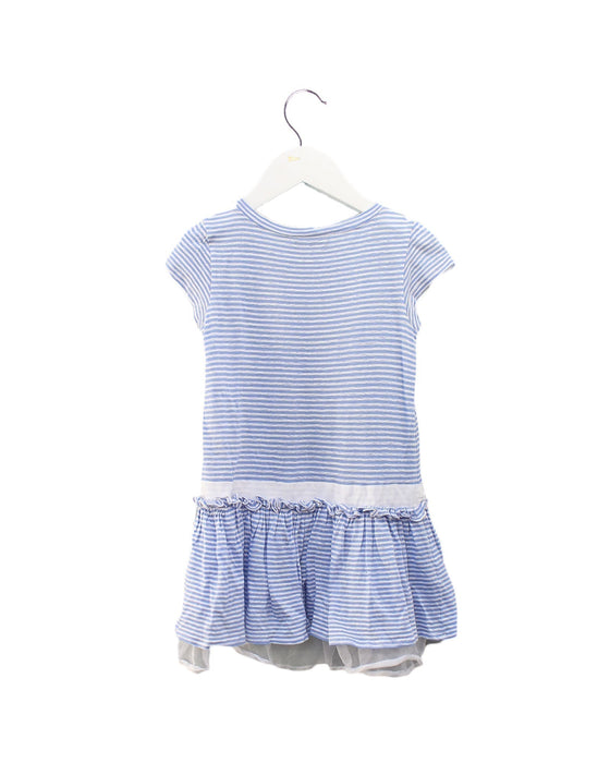 A Blue Short Sleeve Dresses from Simonetta in size 4T for girl. (Back View)