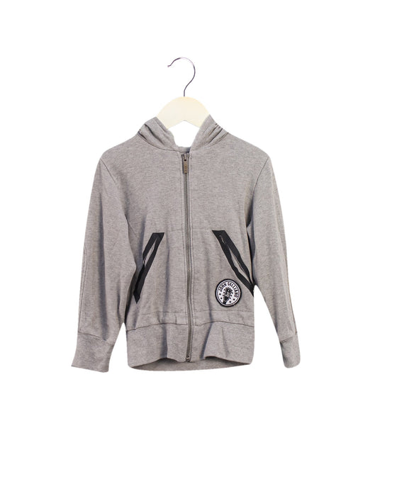 A Grey Zippered Sweatshirts from John Galliano in size 4T for boy. (Front View)
