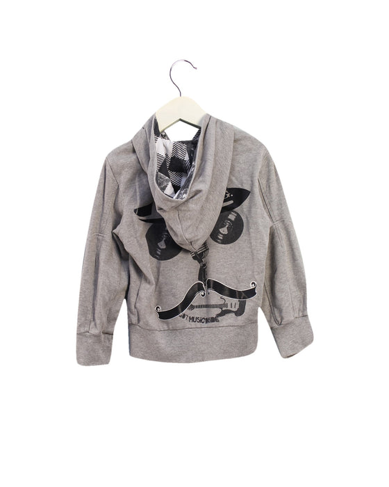 A Grey Zippered Sweatshirts from John Galliano in size 4T for boy. (Back View)