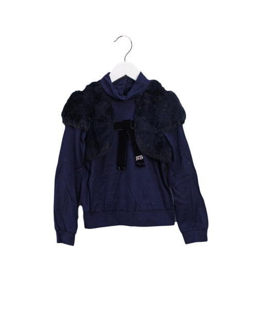 A Navy Long Sleeve Tops from Nicholas & Bears in size 8Y for girl. (Front View)