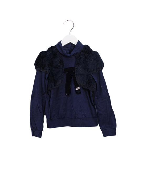 A Navy Long Sleeve Tops from Nicholas & Bears in size 8Y for girl. (Front View)