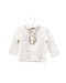 A White Long Sleeve Polos from Armani in size 6-12M for girl. (Front View)