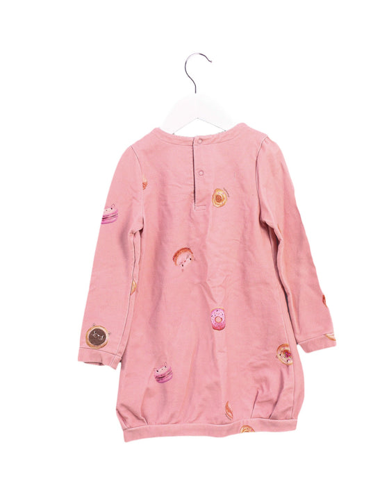 A Pink Sweater Dresses from Momonittu in size 4T for girl. (Back View)