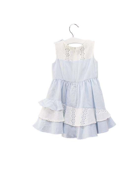 A Blue Sleeveless Dresses from Nicholas & Bears in size 6-12M for girl. (Back View)