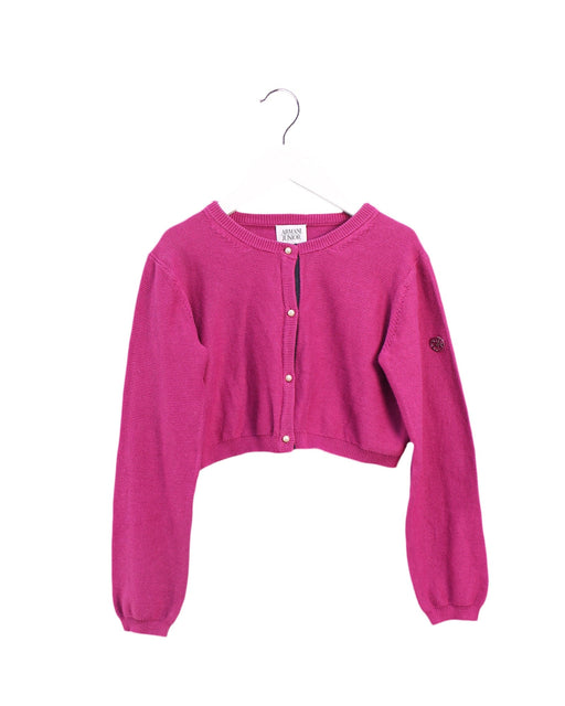 A Purple Cardigans from Armani in size 8Y for girl. (Front View)