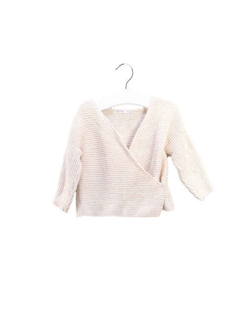 A Pink Cardigans from Bout'Chou in size 6-12M for girl. (Front View)