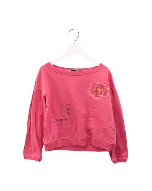 A Pink Crewneck Sweatshirts from Rykiel Enfant in size 10Y for girl. (Front View)