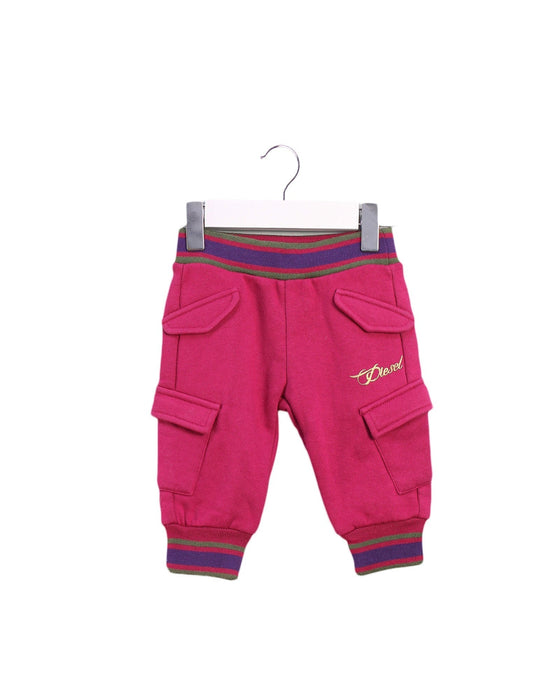 A Pink Sweatpants from Diesel in size 3-6M for girl. (Front View)