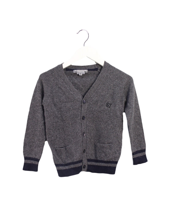 A Grey Cardigans from Bonpoint in size 4T for boy. (Front View)