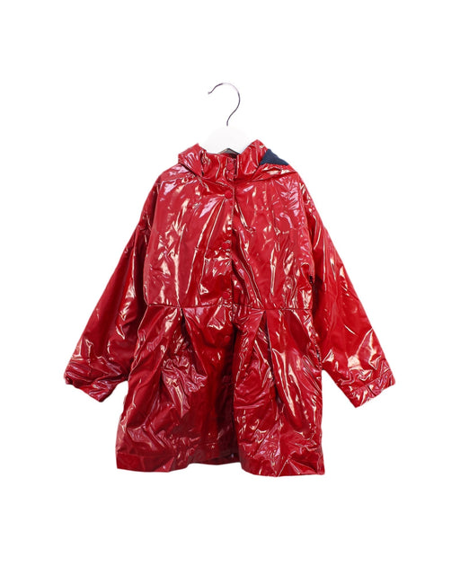 A Red Puffer/Quilted Coats & Outerwear from Jacadi in size 5T for girl. (Front View)