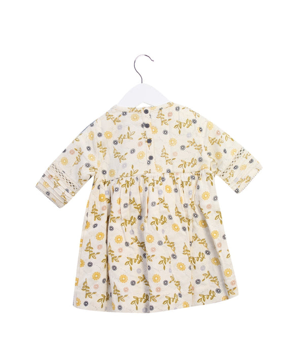 A Ivory Short Sleeve Dresses from Velveteen in size 6-12M for girl. (Back View)