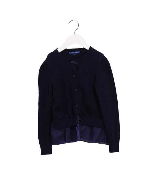 A Navy Cardigans from Nicholas & Bears in size 6T for girl. (Front View)