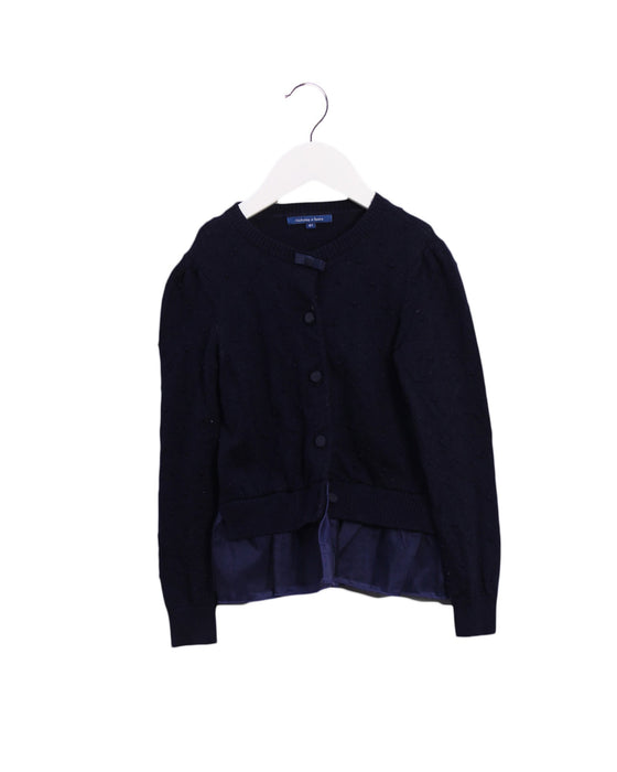 A Navy Cardigans from Nicholas & Bears in size 6T for girl. (Front View)