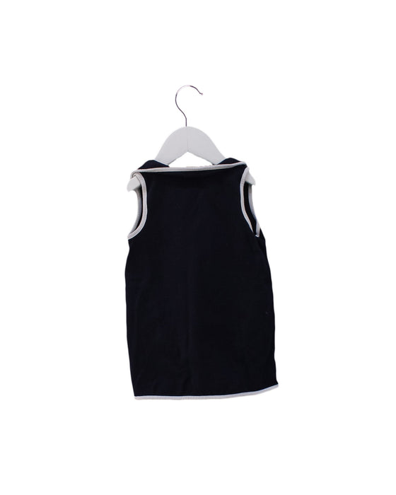 A Navy Sleeveless Tops from Jacadi in size 6-12M for girl. (Back View)