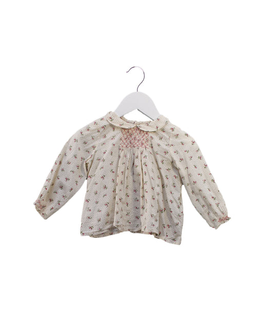 A Ivory Long Sleeve Tops from Bonpoint in size 12-18M for girl. (Front View)