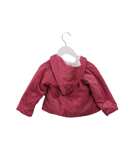 A Pink Lightweight Jackets from Petit Bateau in size 6-12M for girl. (Back View)