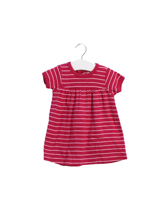 A Pink Short Sleeve Dresses from Jojo Maman Bébé in size 3-6M for girl. (Front View)