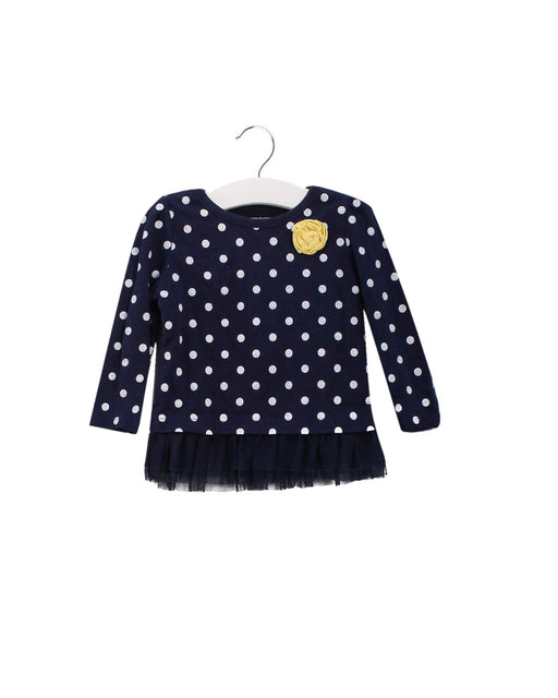 A Navy Long Sleeve Tops from Cherokee in size 12-18M for girl. (Front View)