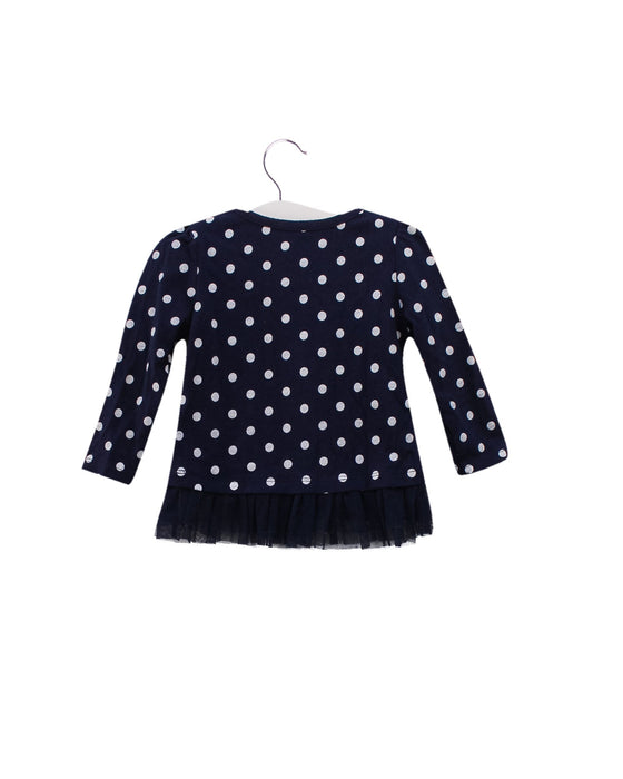 A Navy Long Sleeve Tops from Cherokee in size 12-18M for girl. (Back View)