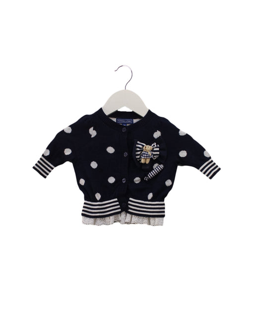 A Navy Cardigans from Nicholas & Bears in size 3-6M for girl. (Front View)