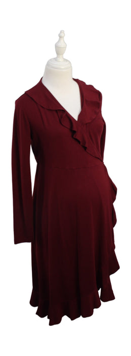 A Red Long Sleeve Dresses from Isabella Oliver in size S for maternity. (Front View)