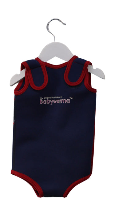 A Navy Wetsuits from Konfidence in size 6-12M for girl. (Back View)