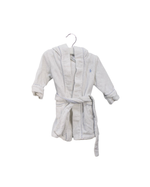 A White Bathrobes from Ralph Lauren in size 3-6M for boy. (Front View)