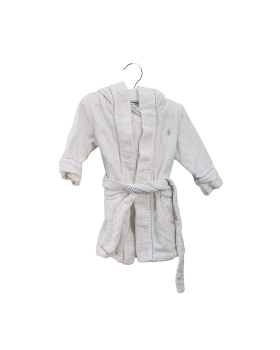 A White Bathrobes from Ralph Lauren in size 3-6M for boy. (Front View)