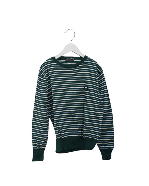 A Green Crewneck Sweatshirts from Fred Perry in size 8Y for girl. (Front View)