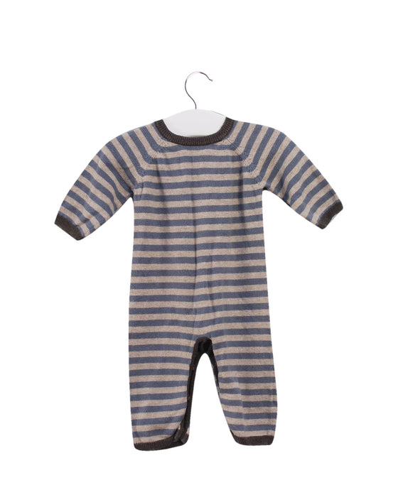 A Blue Long Sleeve Jumpsuits from Bout'Chou in size 0-3M for boy. (Back View)