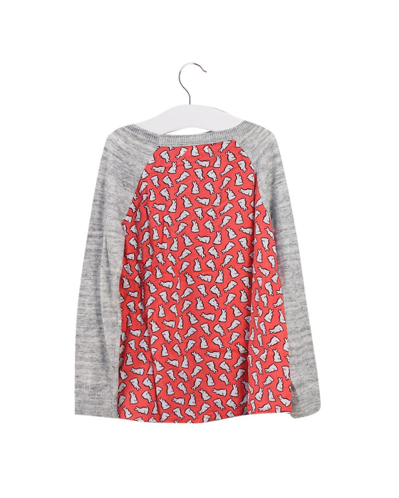 A Grey Long Sleeve Tops from Tucker & Tate in size 4T for girl. (Front View)
