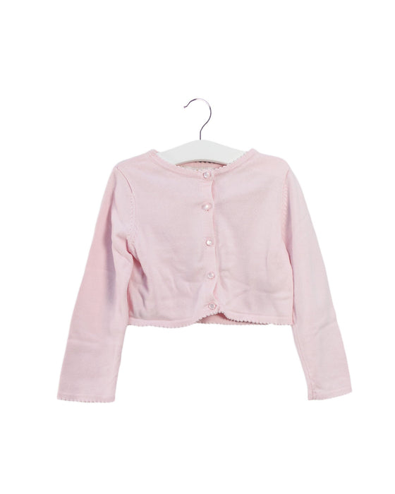A Pink Cardigans from Jacadi in size 4T for girl. (Front View)