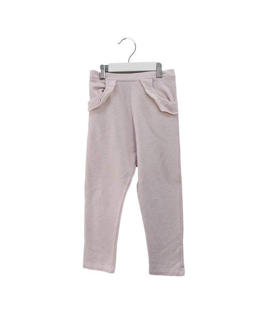 A Pink Sweatpants from Lili Gaufrette in size 4T for girl. (Front View)
