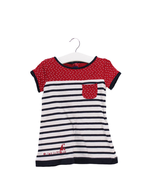 A Red Short Sleeve Dresses from Terre De Marins in size 2T for girl. (Front View)