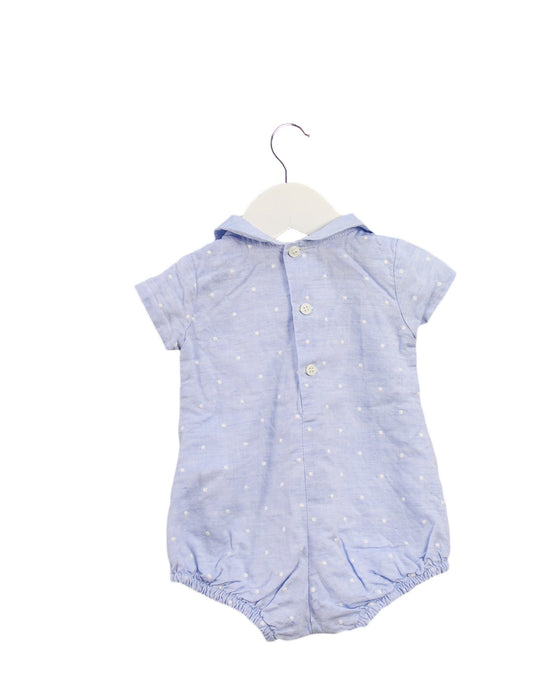 A Blue Short Sleeve Bodysuits from Paz Rodriguez in size 0-3M for girl. (Back View)